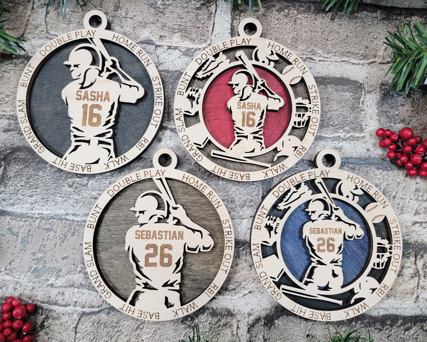 Baseball Ornaments Personalized - DubKelCreations