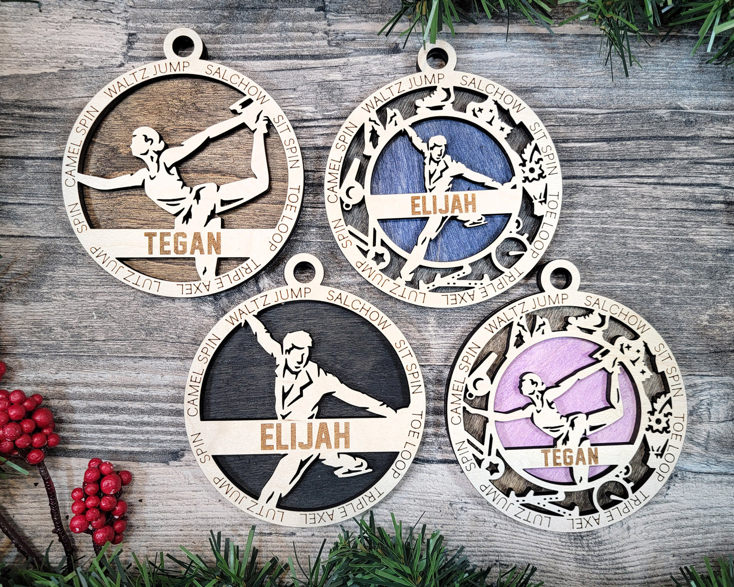 Figure Skating Ornament Personalized - DubKelCreations