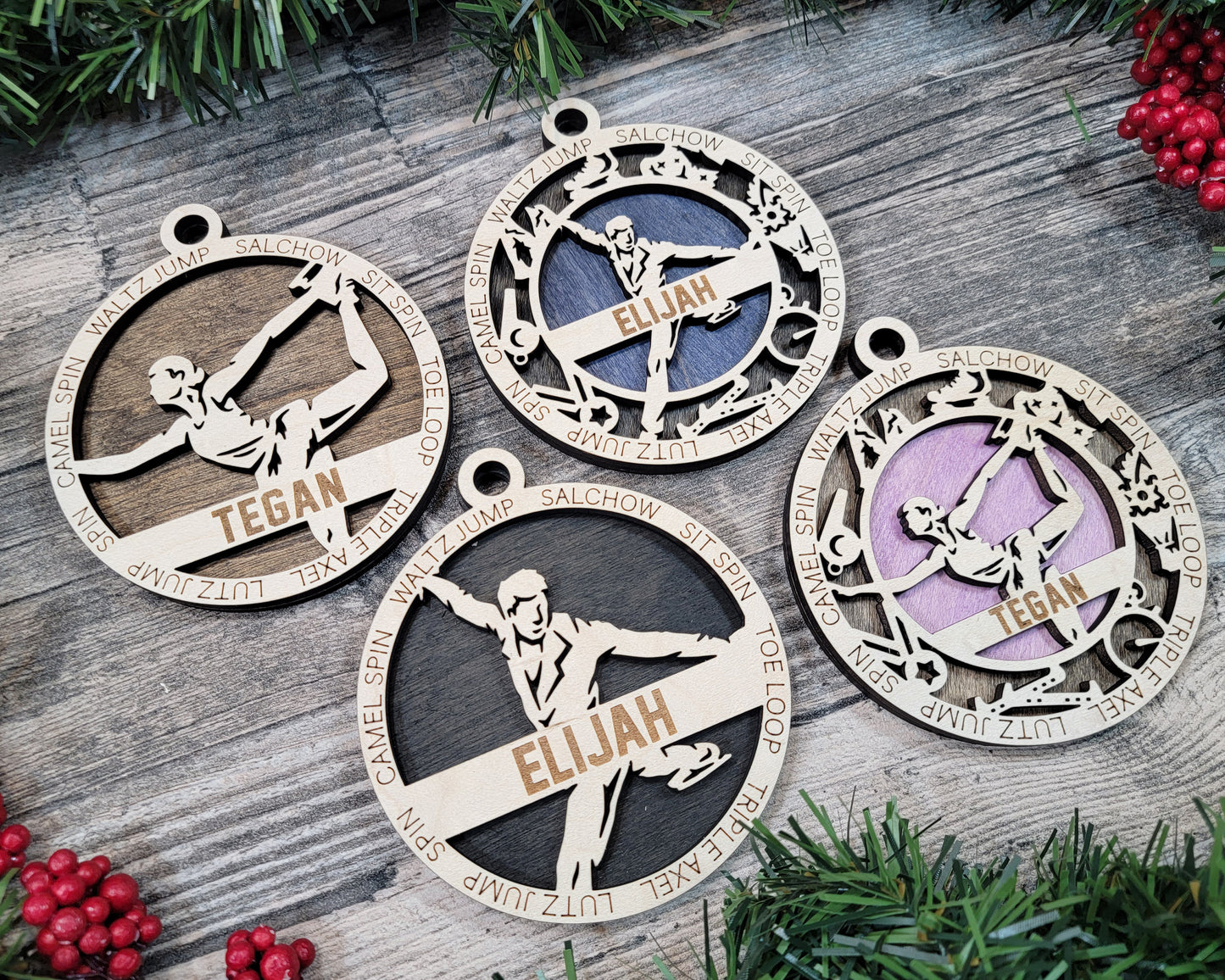 Figure Skating Ornament Personalized - DubKelCreations