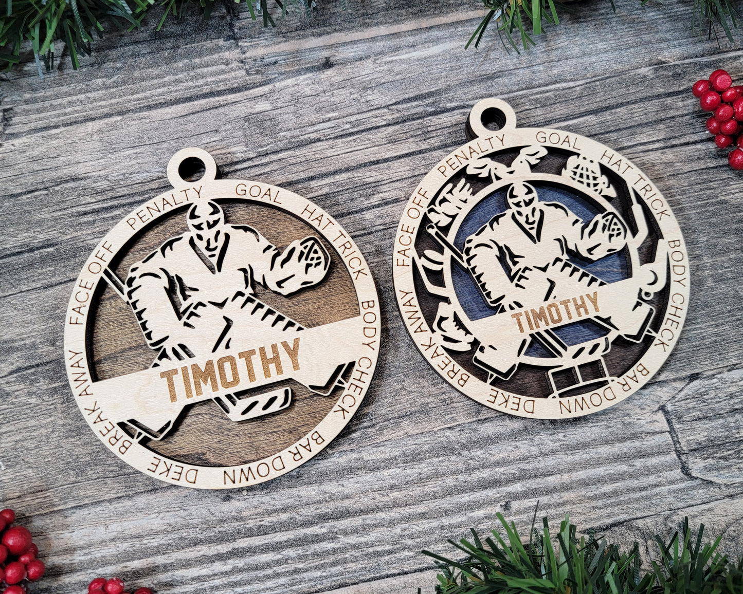 Hockey Goalie Ornament Personalized - DubKelCreations