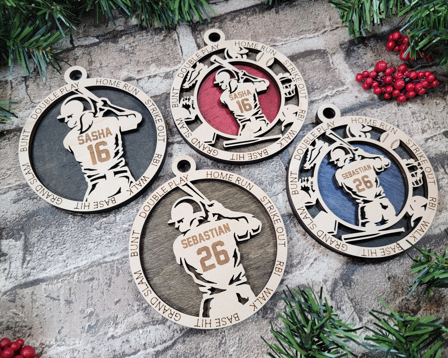 Baseball Ornaments Personalized - DubKelCreations