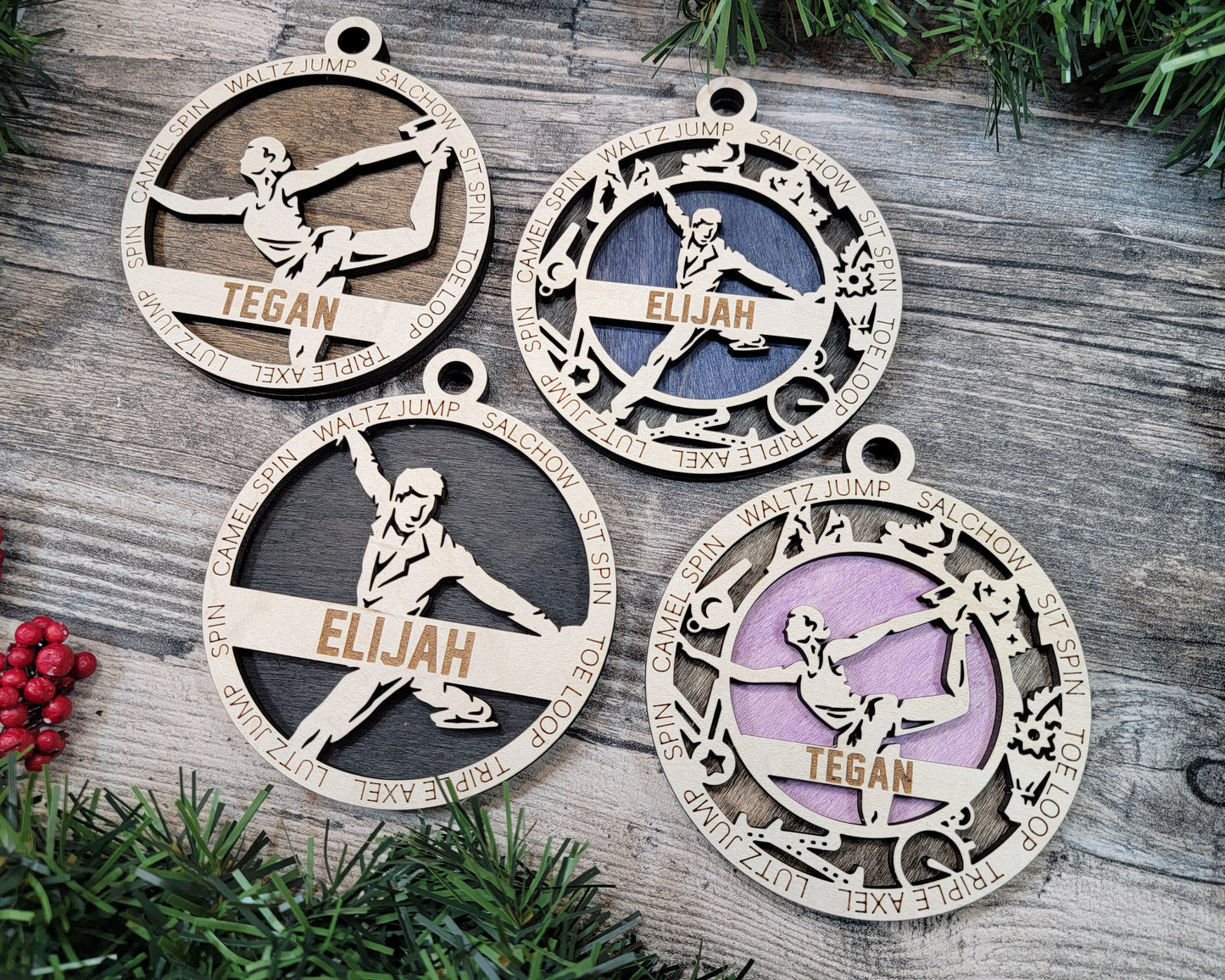 Figure Skating Ornament Personalized - DubKelCreations