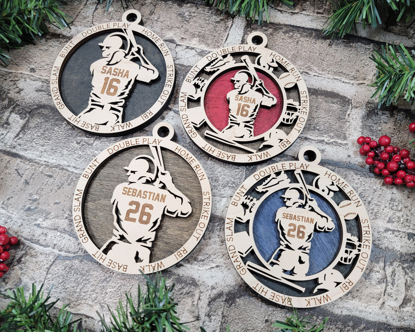 Baseball Ornaments Personalized - DubKelCreations