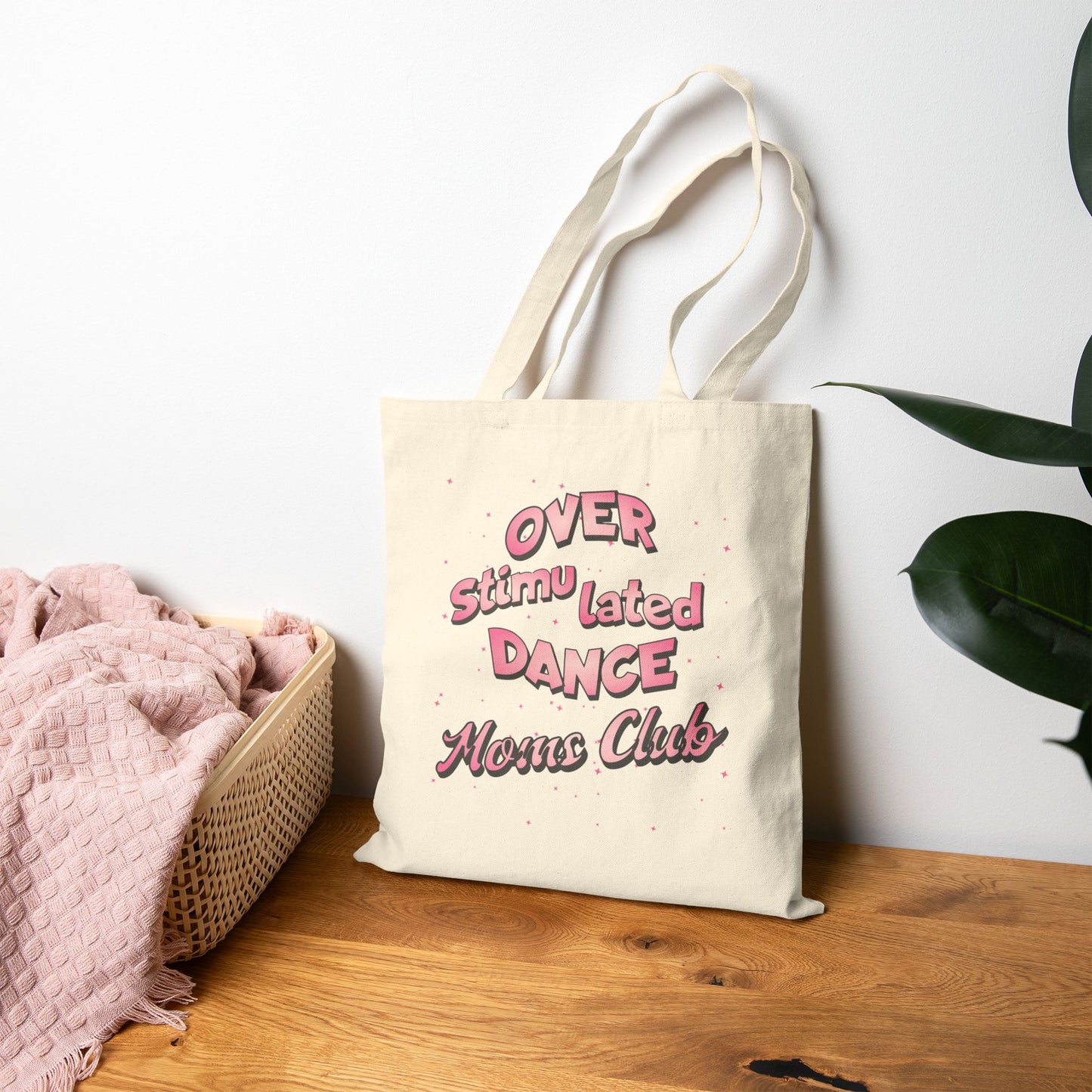 Stylish Dance Mom Canvas Tote: Eco-Friendly Shopper & Fun Gift for Busy Ballet Enthusiasts