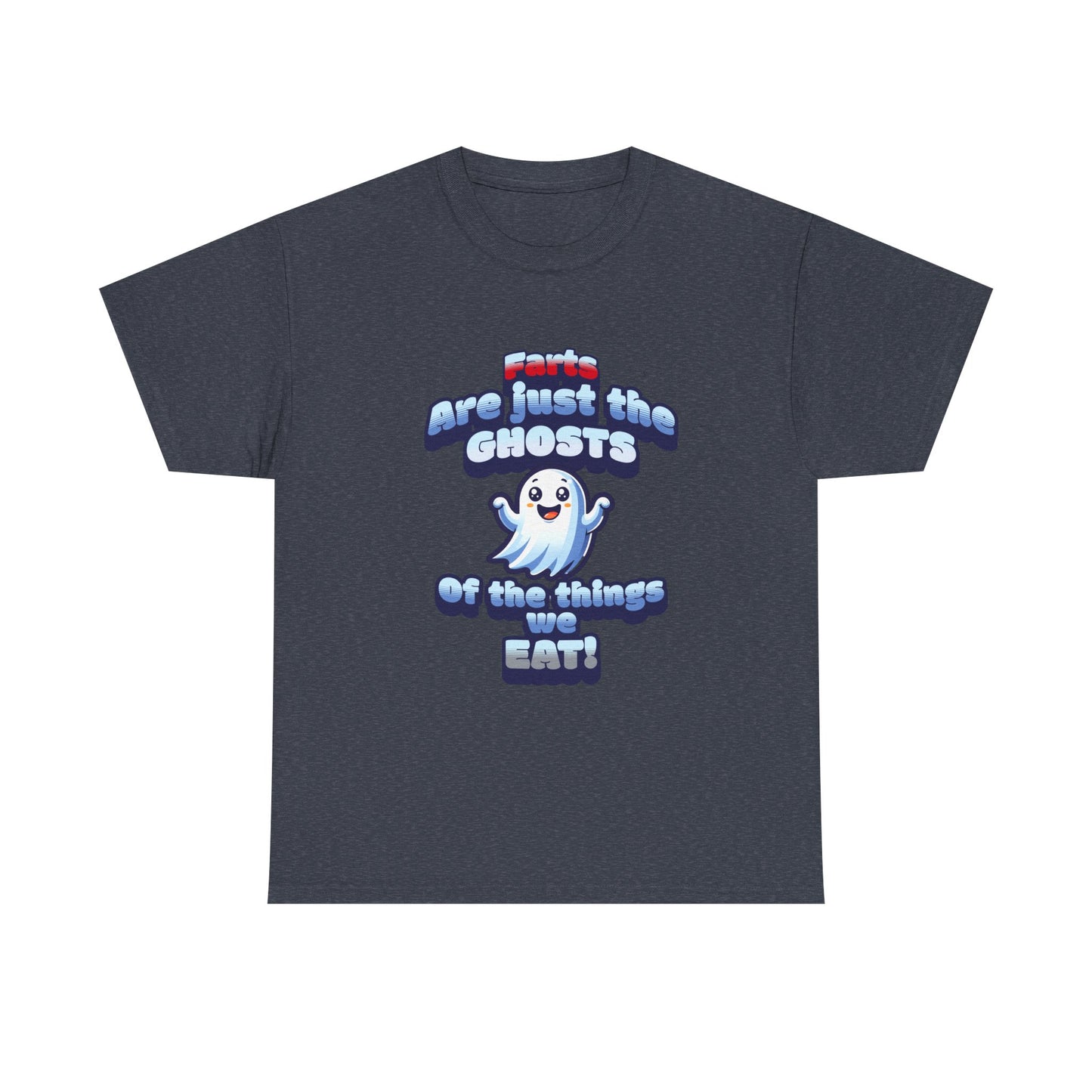 Funny Ghosts Unisex Heavy Cotton Tee - Perfect for Halloween and Casual Wear - dubkelcreations.com