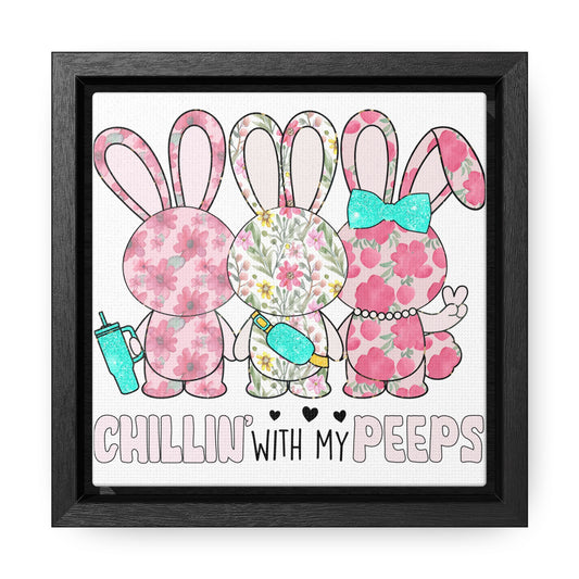 Peeps Square Canvas Wrap, Easter Wall Decor - dubkelcreations.com