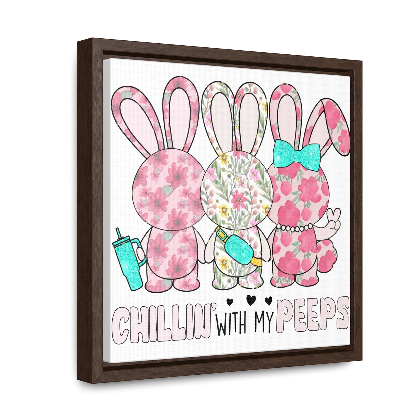 Peeps Square Canvas Wrap, Easter Wall Decor - dubkelcreations.com