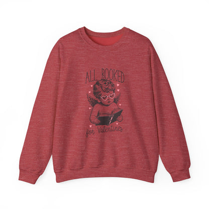 All Booked for Valentines Sweatshirt  - dubkelcreations.com