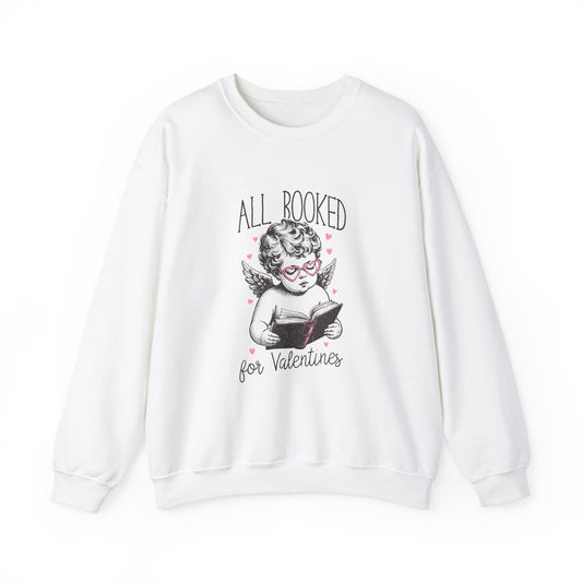 All Booked for Valentines Sweatshirt  - dubkelcreations.com