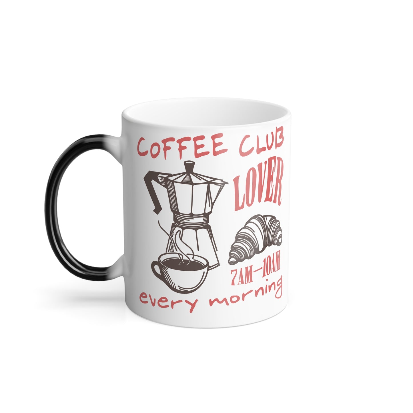 Color Morphing Mug, Coffee lover Club - Heat Sensitive Ceramic Cup - dubkelcreations.com