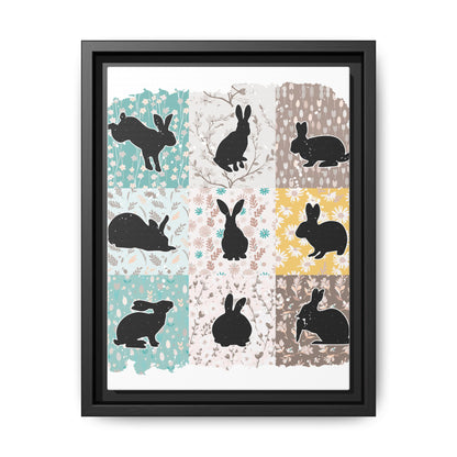 Wall Art, Easter Bunny Spring Matte Canvas Framed - dubkelcreations.com