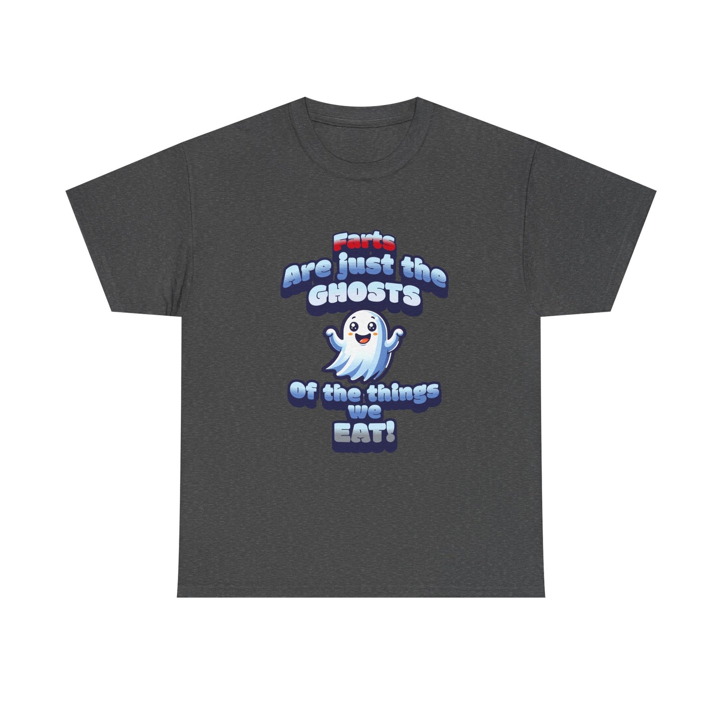 Funny Ghosts Unisex Heavy Cotton Tee - Perfect for Halloween and Casual Wear - dubkelcreations.com