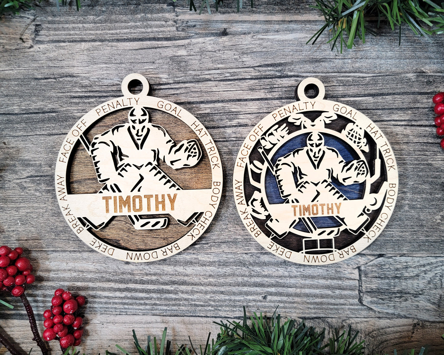 Hockey Goalie Ornament Personalized - DubKelCreations