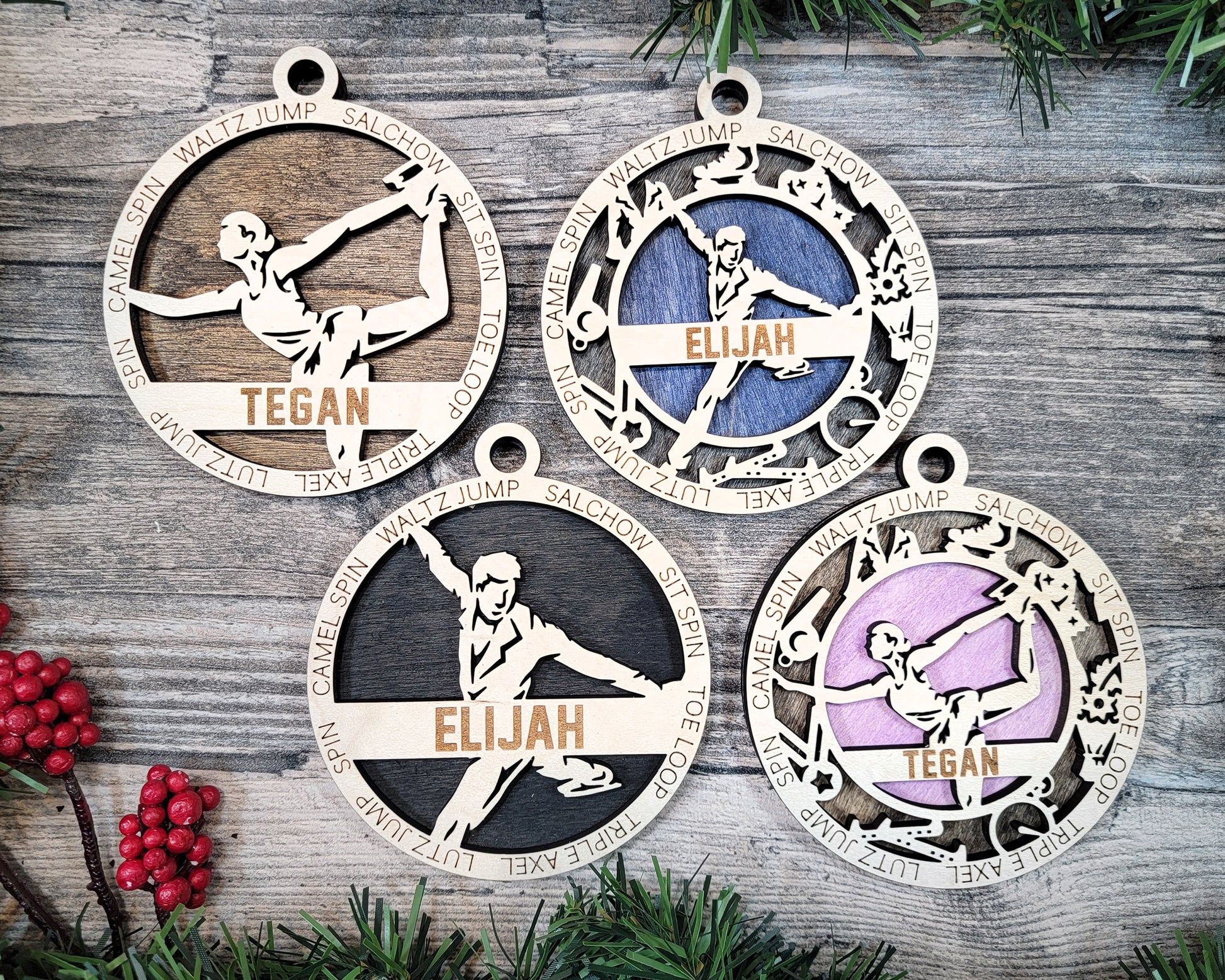 Figure Skating Ornament Personalized - DubKelCreations