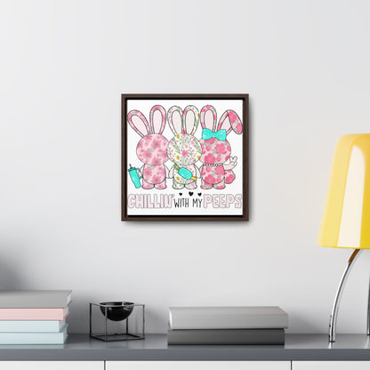 Peeps Square Canvas Wrap, Easter Wall Decor - dubkelcreations.com