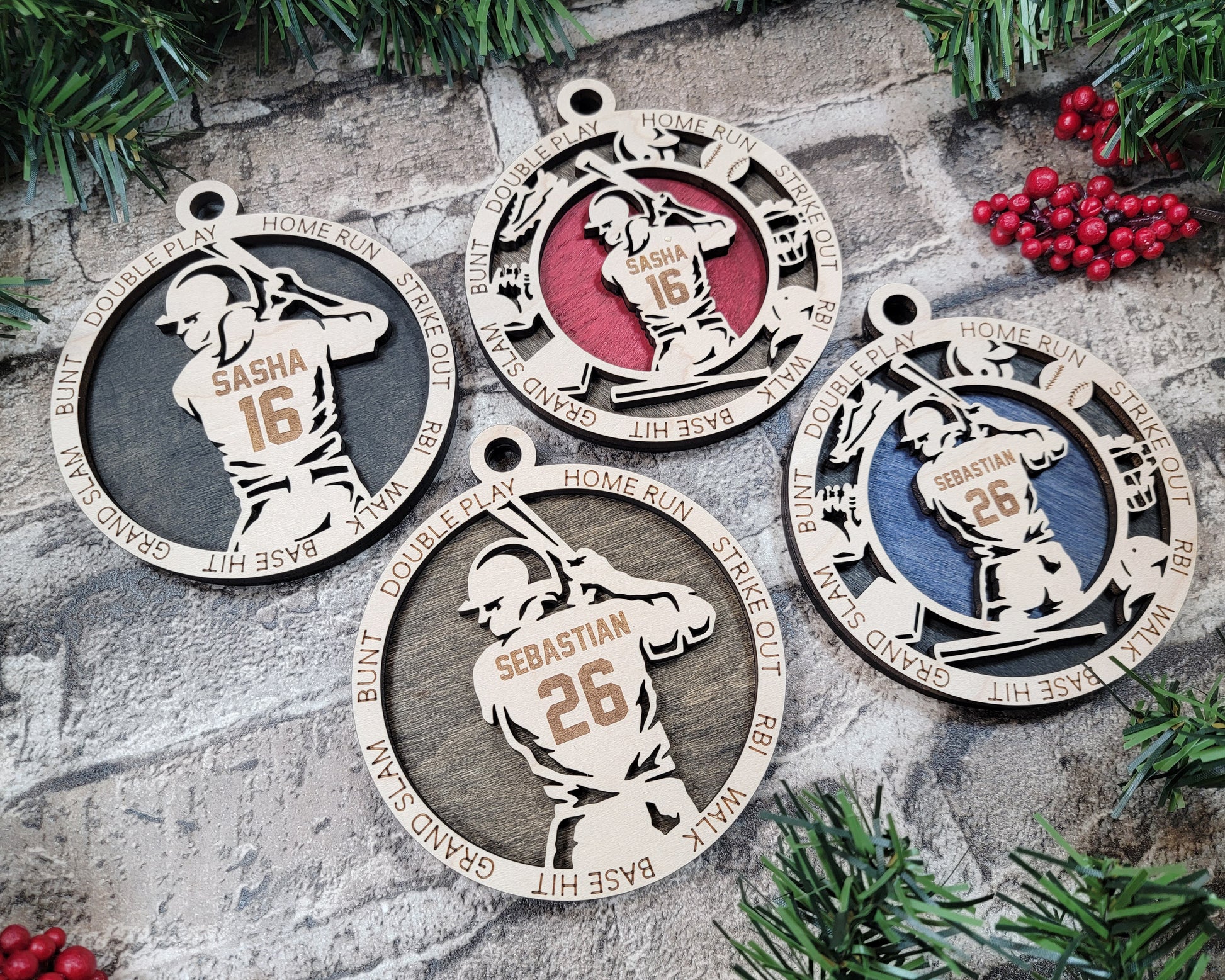 Baseball Ornaments Personalized - DubKelCreations