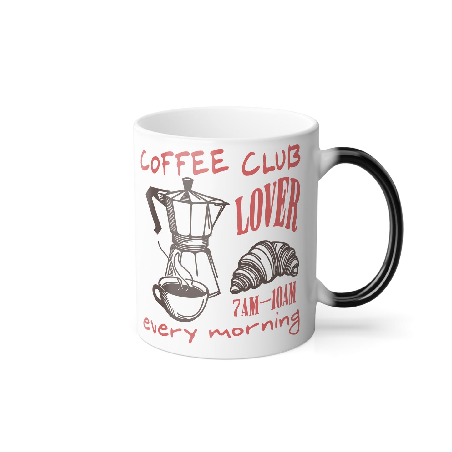 Color Morphing Mug, Coffee lover Club - Heat Sensitive Ceramic Cup - dubkelcreations.com