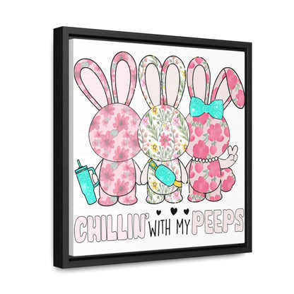 Peeps Square Canvas Wrap, Easter Wall Decor - dubkelcreations.com