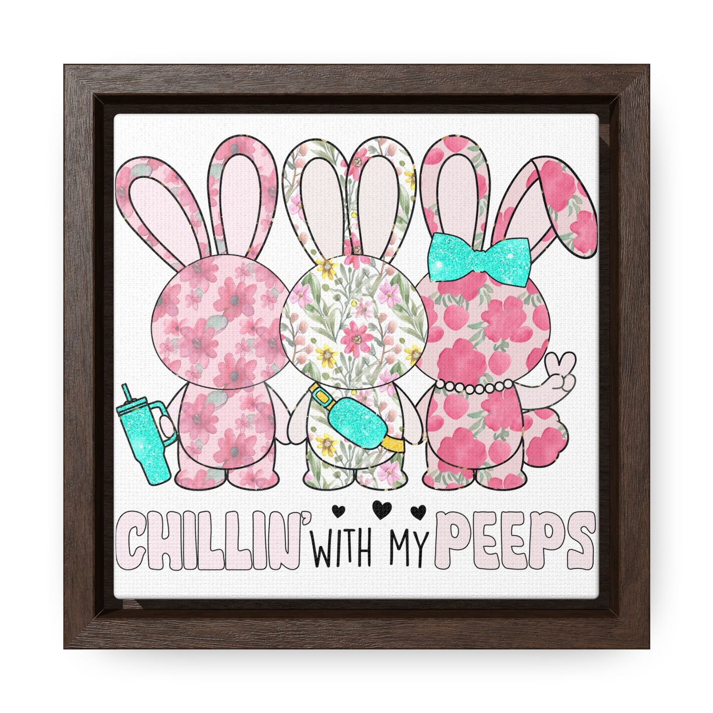 Peeps Square Canvas Wrap, Easter Wall Decor - dubkelcreations.com