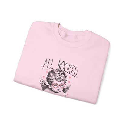 All Booked for Valentines Sweatshirt  - dubkelcreations.com