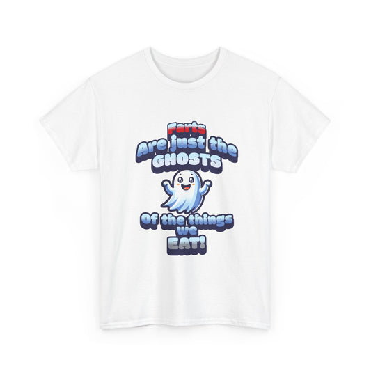 Funny Ghosts Unisex Heavy Cotton Tee - Perfect for Halloween and Casual Wear - dubkelcreations.com