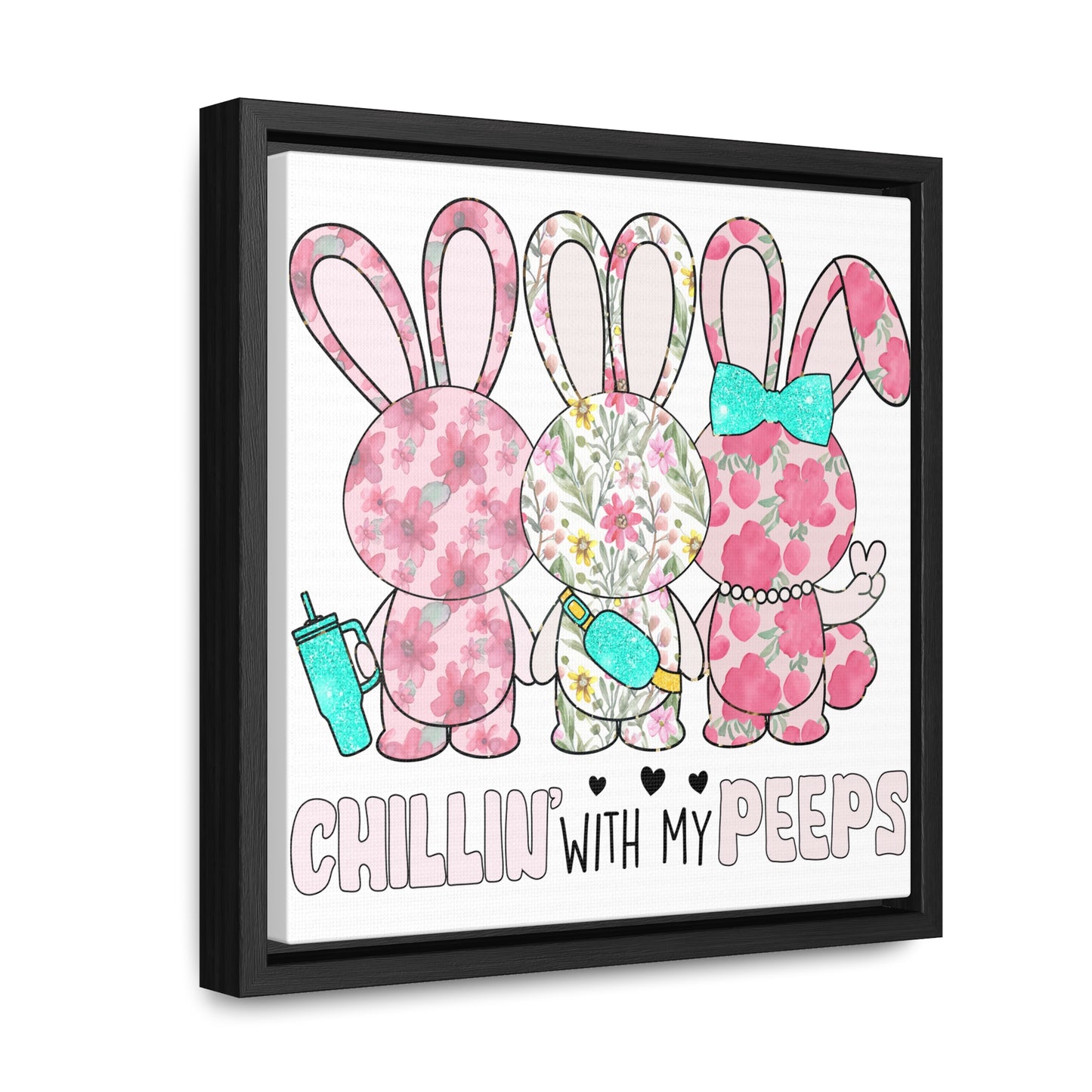 Peeps Square Canvas Wrap, Easter Wall Decor - dubkelcreations.com