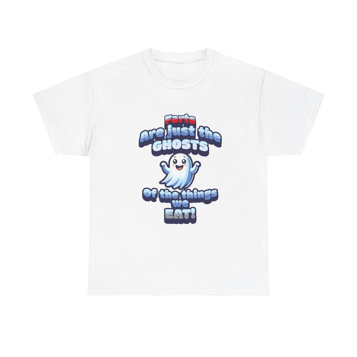 Funny Ghosts Unisex Heavy Cotton Tee - Perfect for Halloween and Casual Wear - dubkelcreations.com