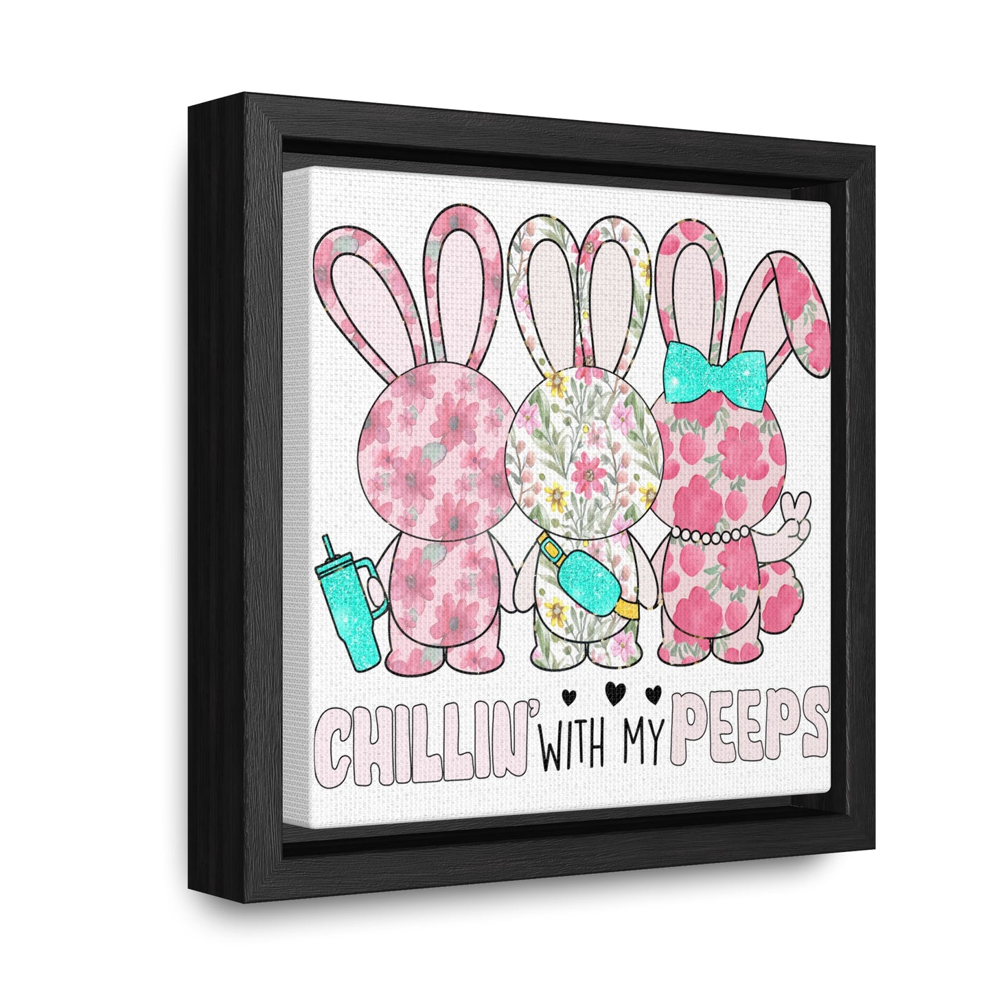 Peeps Square Canvas Wrap, Easter Wall Decor - dubkelcreations.com