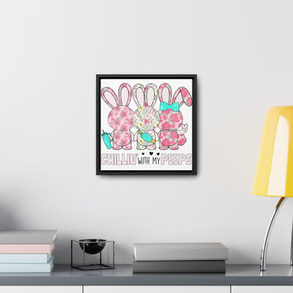 Peeps Square Canvas Wrap, Easter Wall Decor - dubkelcreations.com