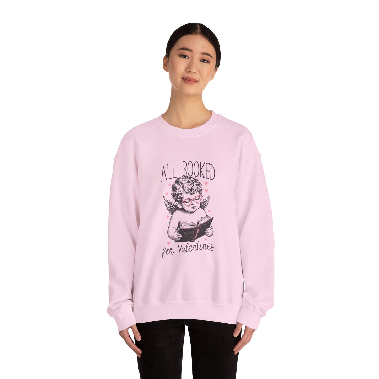 All Booked for Valentines Sweatshirt  - dubkelcreations.com