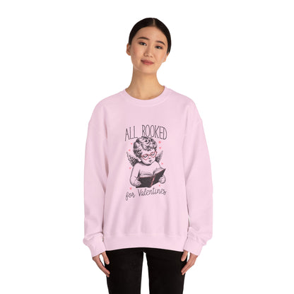 All Booked for Valentines Sweatshirt  - dubkelcreations.com