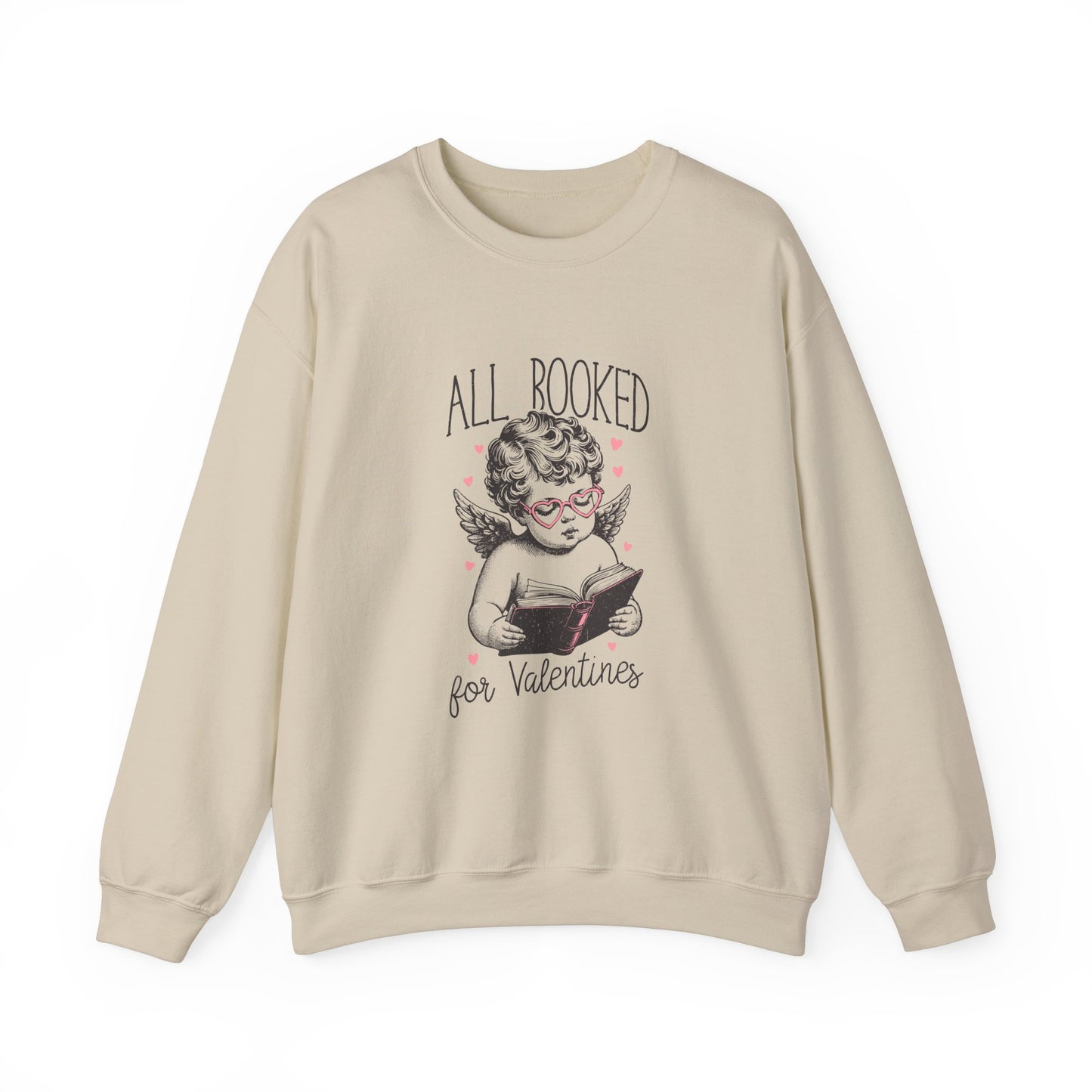 All Booked for Valentines Sweatshirt  - dubkelcreations.com