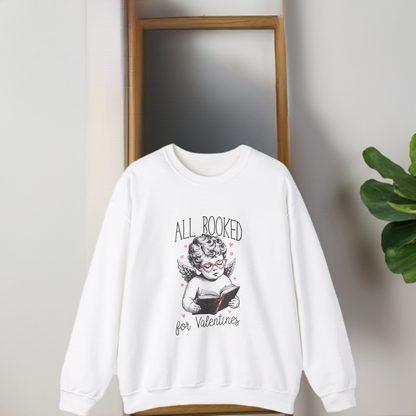 All Booked for Valentines Sweatshirt  - dubkelcreations.com