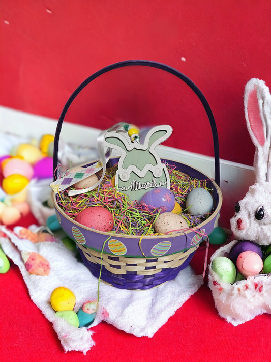 Personalized Easter Bunny Basket Nametags – Custom Name Tags for Easter Baskets - dubkelcreations.com